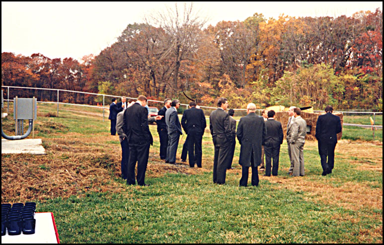 Visitors exploring the site